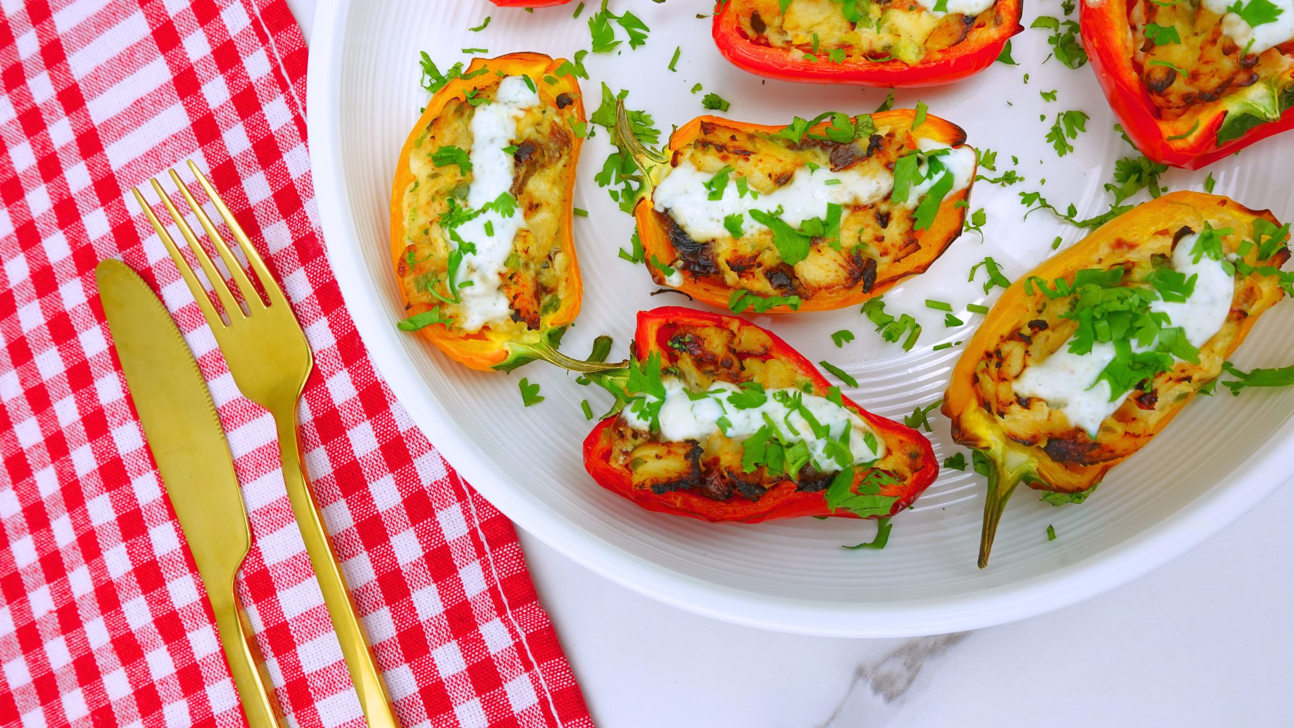 Plating smoky ranch chicken bites as an appetizer