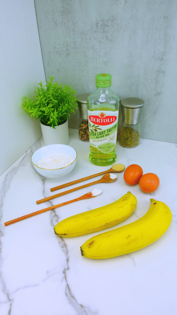 ingredients for easy banana pancakes