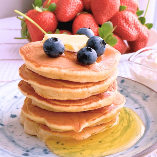 Cooking banana pancakes on a frying pan.